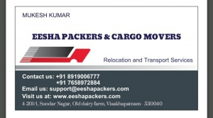 Movers and Packers in Visakhapatnam,Vizag | EESHA Packers